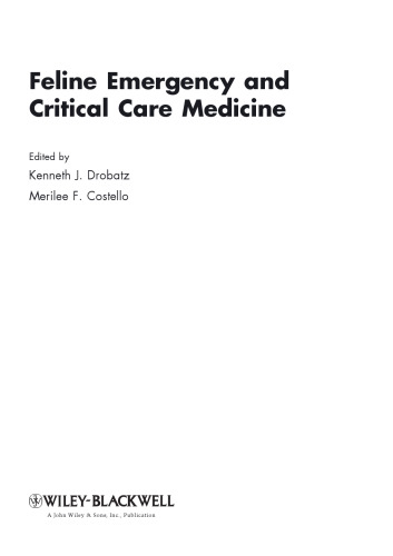 Feline Emergency and Critical Care Medicine