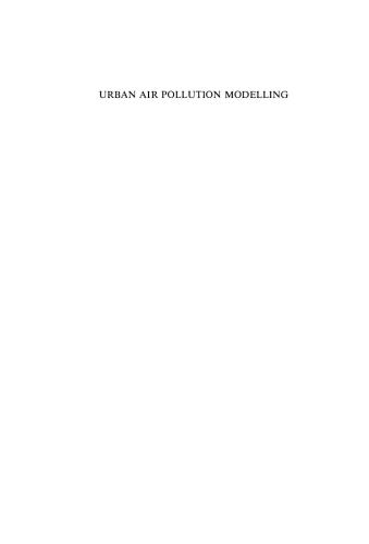 Urban air pollution modelling