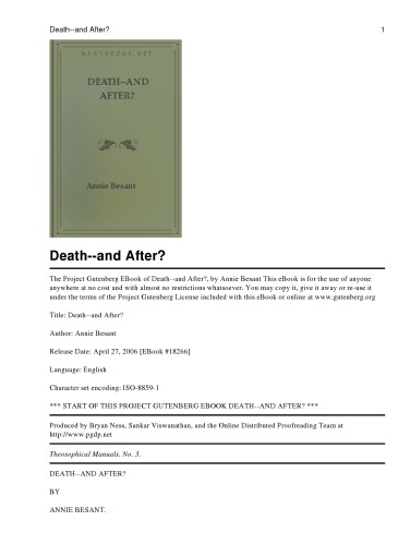 Death—and After?