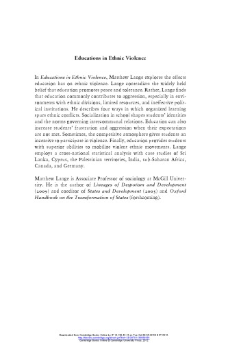 Educations in Ethnic Violence: Identity, Educational Bubbles, and Resource Mobilization