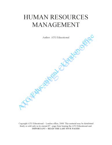 Human Resources Management