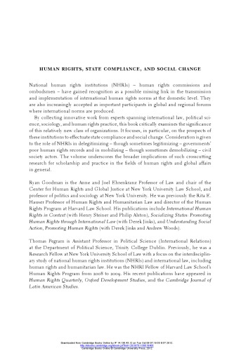 Human rights, state compliance, and social change: assessing national human rights institutions