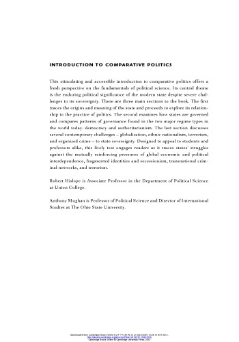 Introduction to Comparative Politics: The State and its Challenges