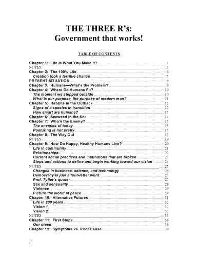 The Three R's: Government that works!