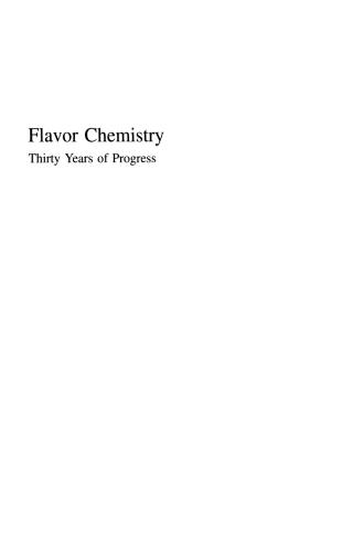 Flavor Chemistry: Thirty Years of Progress