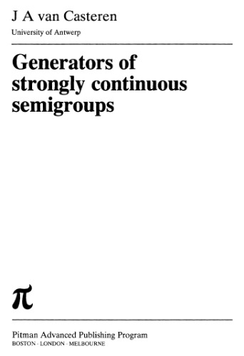 Generators of Strongly Continuous Semigroups