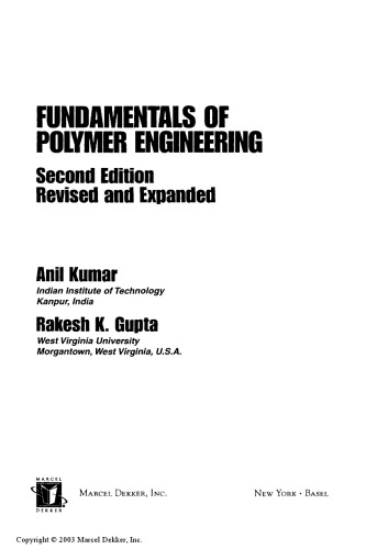 Fundamentals of polymer engineering