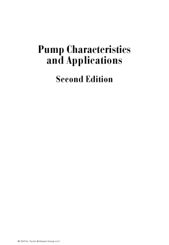 Pump Characteristics and Applications