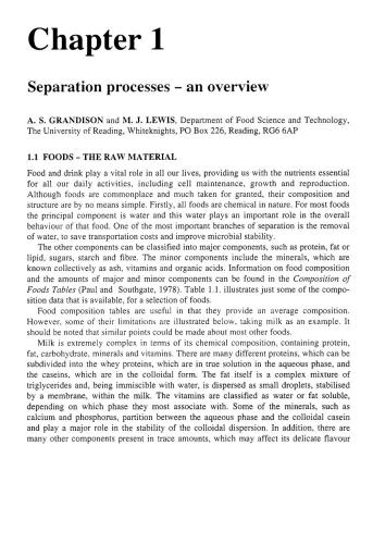 Separation processes in the food and biotechnology industries : principles and applications