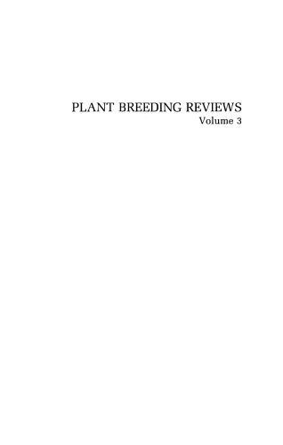 Plant breeding reviews. Volume 3