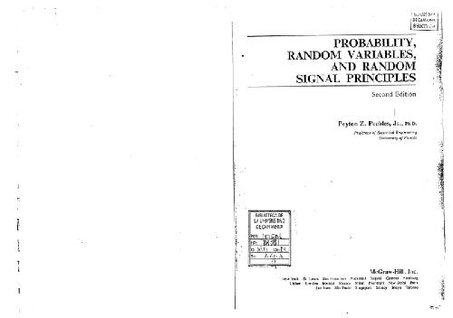 Probability, random variables, and random signal principles