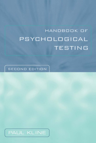 Handbook of Psychological Testing