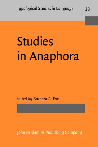 Studies in Anaphora