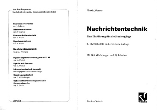 Nachrichtentechnik : Eine Einführung für alle Studiengänge