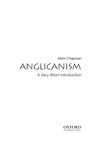 Anglicanism : a very short introduction