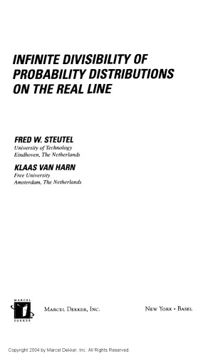 Infinite divisibility of probability distributions on real line