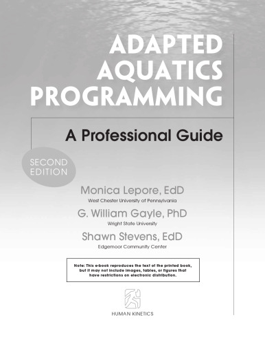 Adapted aquatics programming : a professional guide