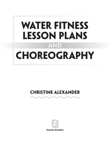 Water fitness lesson plans and choreography