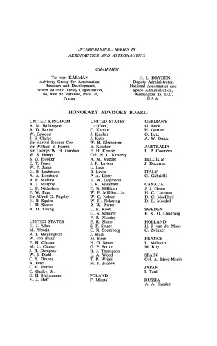 Advances in Aeronautical Sciences. Proceedings of the Second International Congress in the Aeronautical Sciences, Zürich, 12–16 September 1960