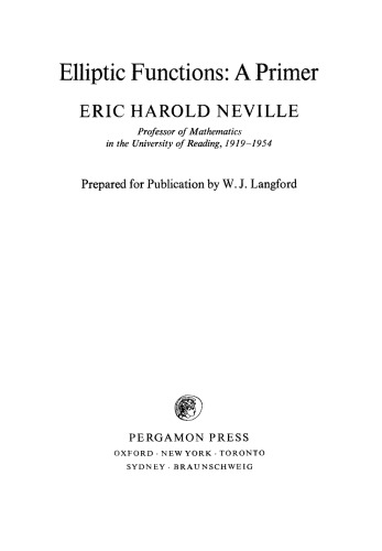 Elliptic Functions. A Primer