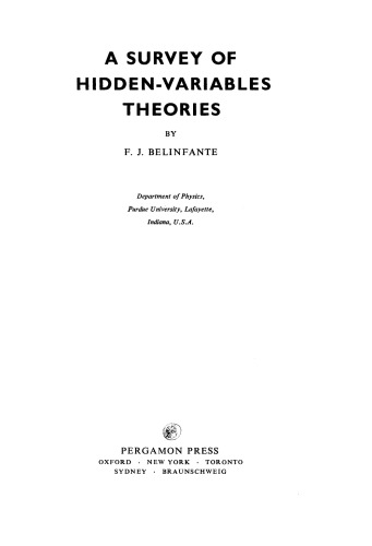 A Survey of Hidden-Variables Theories