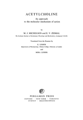 Acetylcholine. An Approach to the Molecular Mechanism of Action