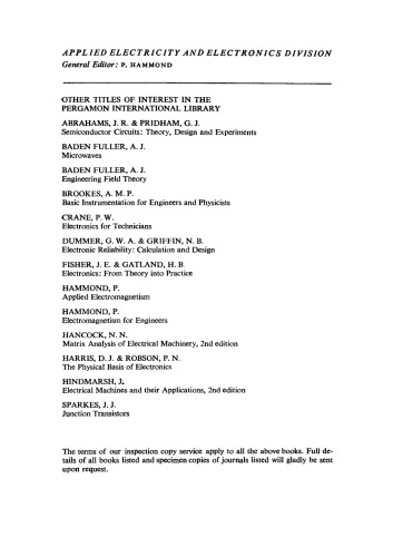 Electronic Engineering Applications of Two-Port Networks