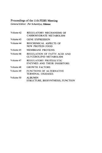 Membrane Proteins. FEBS Federation of European Biochemical Societies: 11th Meeting, Copenhagen, 1977