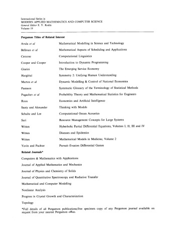 System-Theoretic Methods in Economic Modelling I