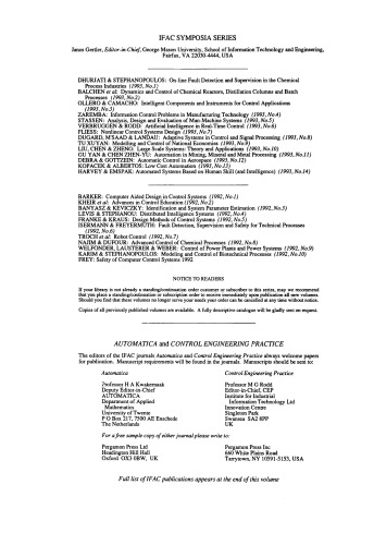 Analysis, Design and Evaluation of Man–Machine Systems 1992. Selected Papers from the Fifth IFAC/IFIP/IFORS/IEA Symposium, the Hague, the Netherlands, 9–11 June 1992