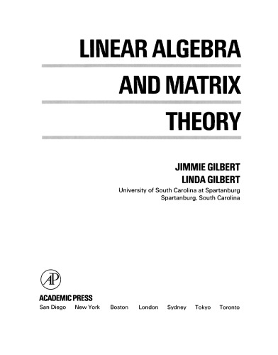 Linear Algebra and Matrix Theory