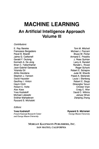 Machine Learning. An Artificial Intelligence Approach, Volume III