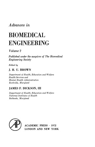 Advances in Biomedical Engineering. Volume 2