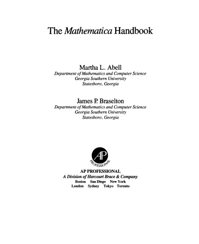 The Mathematica Handbook