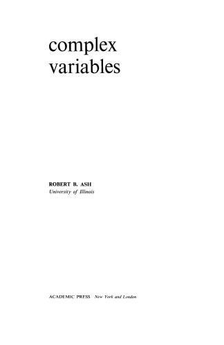 Complex Variables