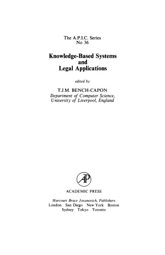 Knowledge-Based Systems and Legal Applications