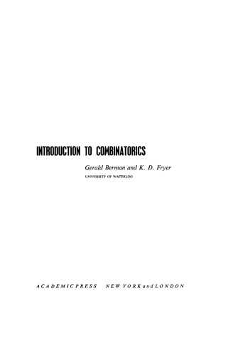 Introduction to Combinatorics