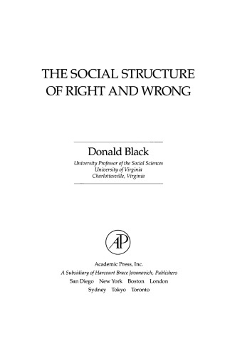 The Social Structure of Right and Wrong