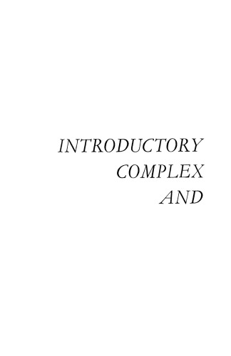 Introductory Complex and Analysis Applications