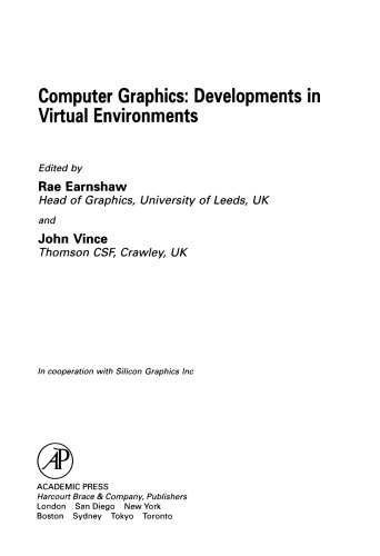 Computer Graphics. Developments in Virtual Environments