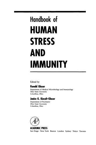 Handbook of Human Stress and Immunity