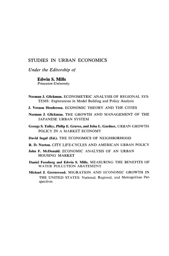 Migration and Economic Growth in the United States. National, Regional, and Metropolitan Perspectives