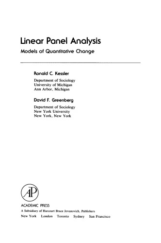 Linear Panel Analysis. Models of Quantitative Change