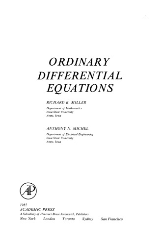 Ordinary Differential Equations