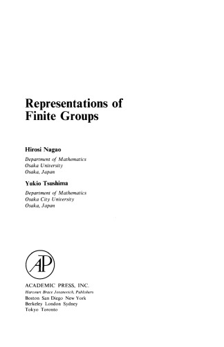 Representations of Finite Groups