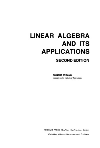 Linear Algebra and its Applications