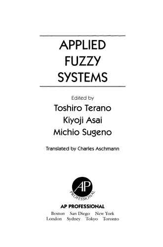 Applied Fuzzy Systems