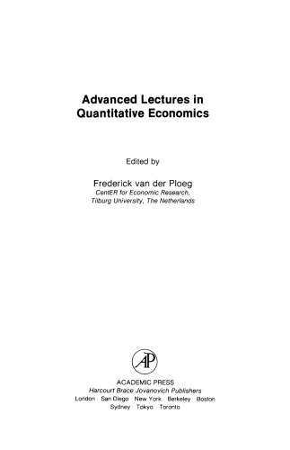 Advanced Lectures in Quantitative Economics