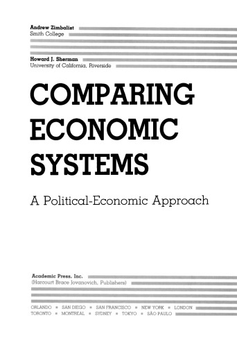 Comparing Economic Systems. A Political-Economic Approach