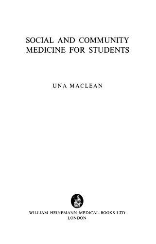 Social and Community Medicine for Students